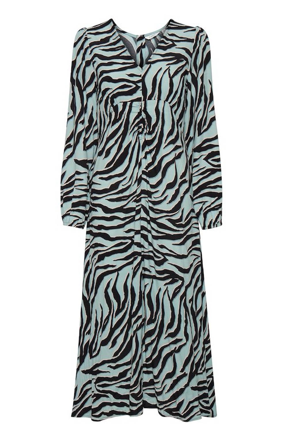Blue Surf Tiger Print Maxi Dress