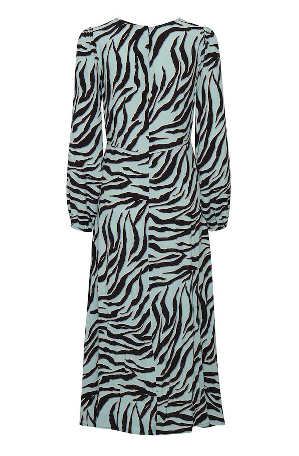 Blue Surf Tiger Print Maxi Dress