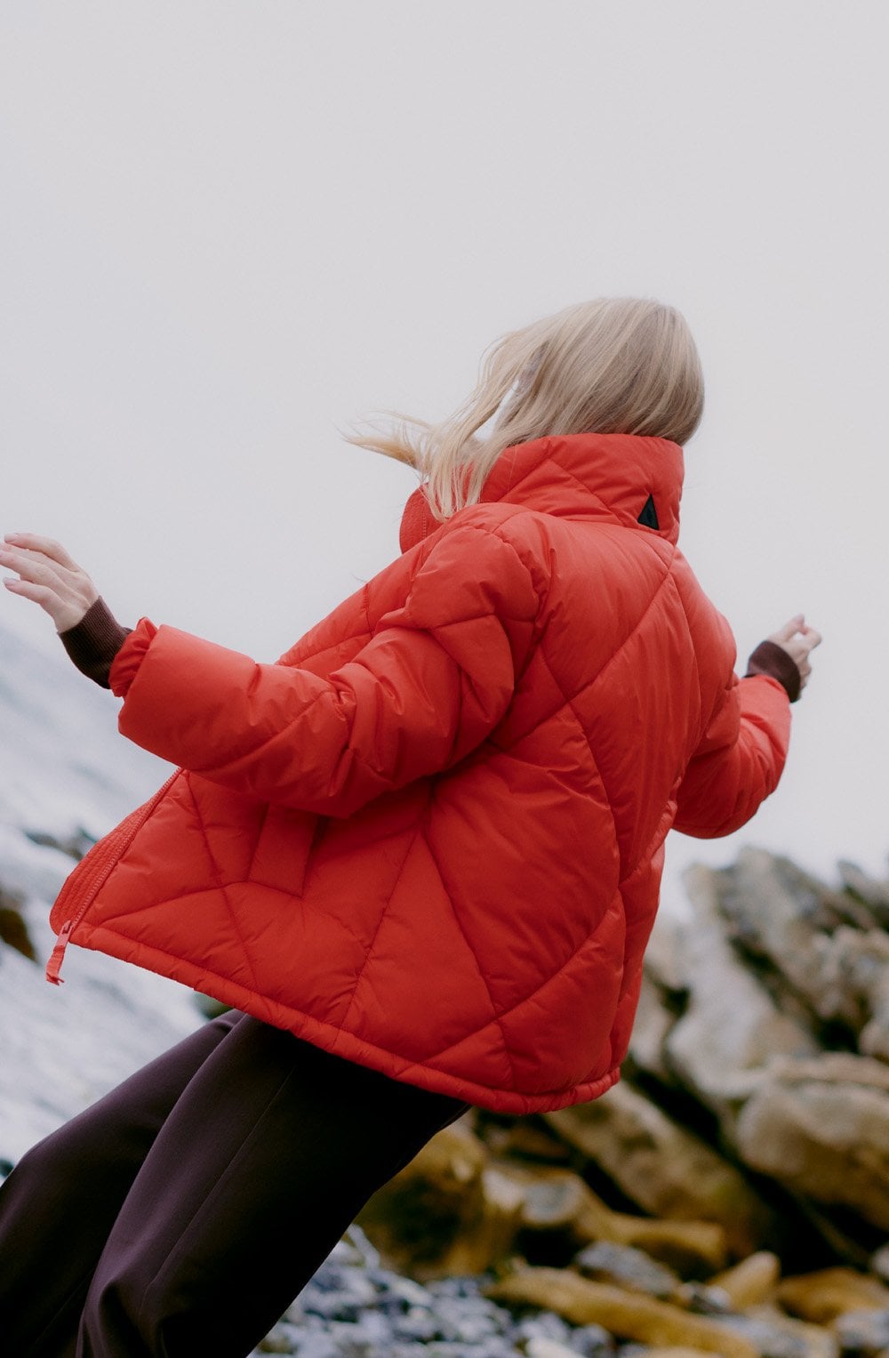 Bomina Aurora Red Puffer Jacket