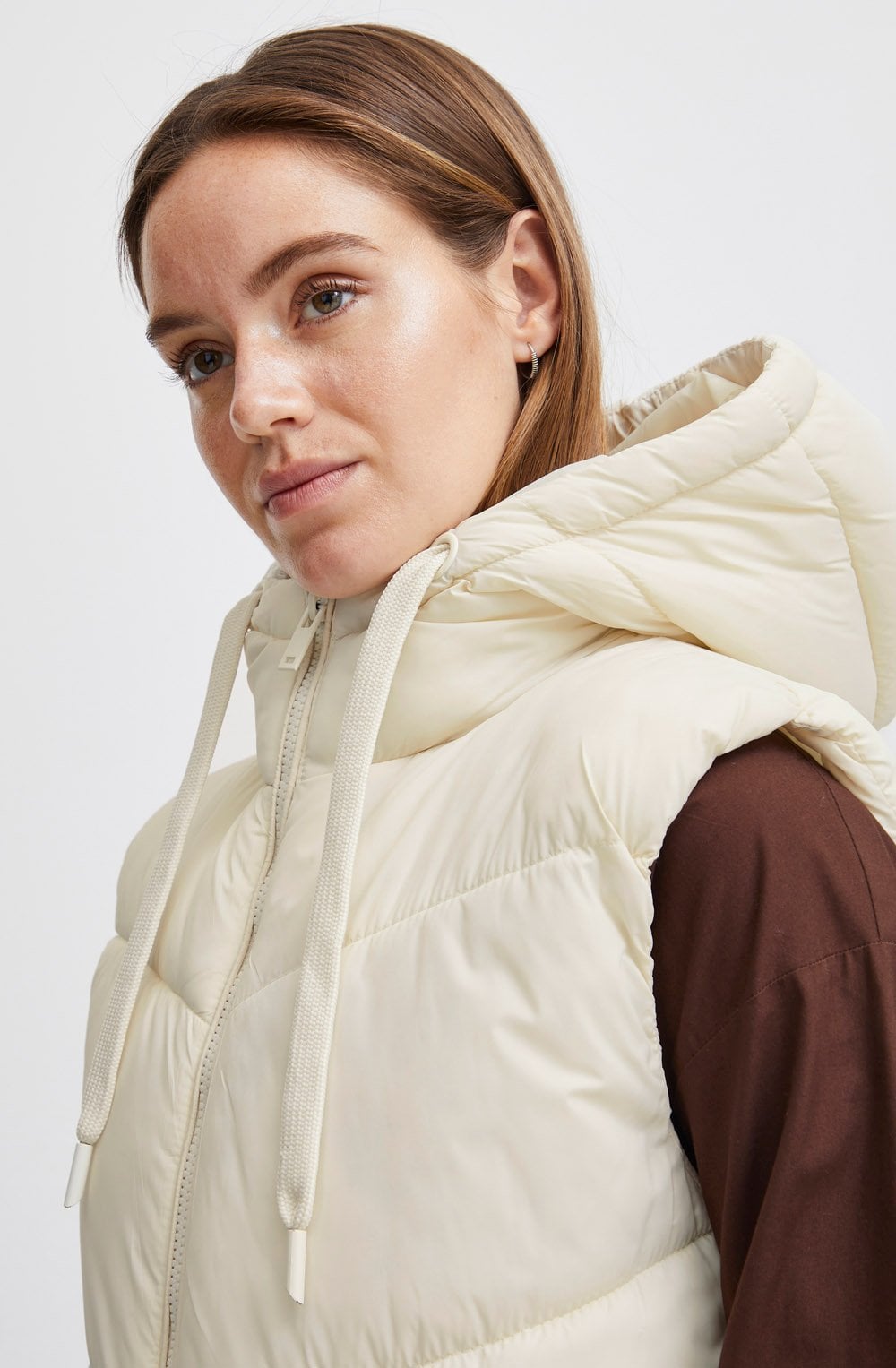 Bomina Birch Below Knee Length Puffer Waistcoat