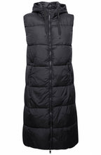 Bomina Black Full Length Puffer Waistcoat