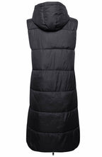 Bomina Black Full Length Puffer Waistcoat