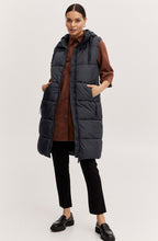 Bomina Black Full Length Puffer Waistcoat