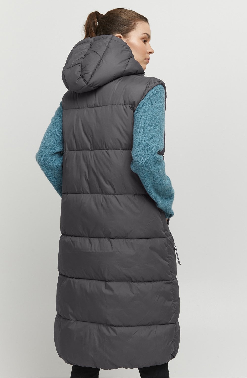 Bomina Black Pearl Full Length Puffer Waistcoat