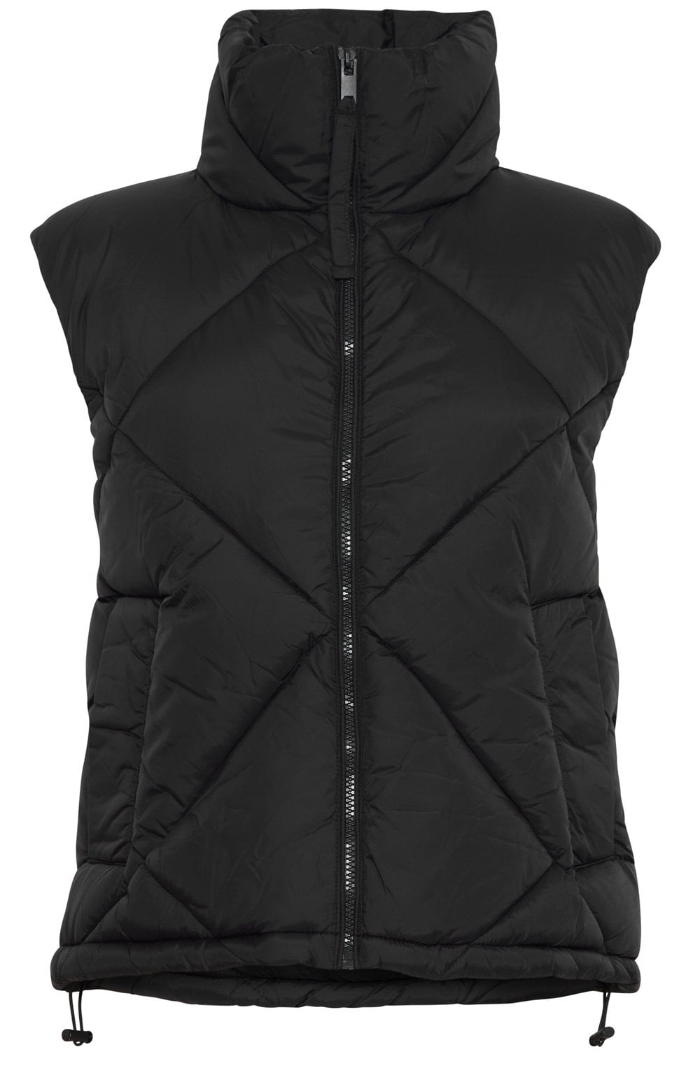 Bomina Black Puffer Waistcoat
