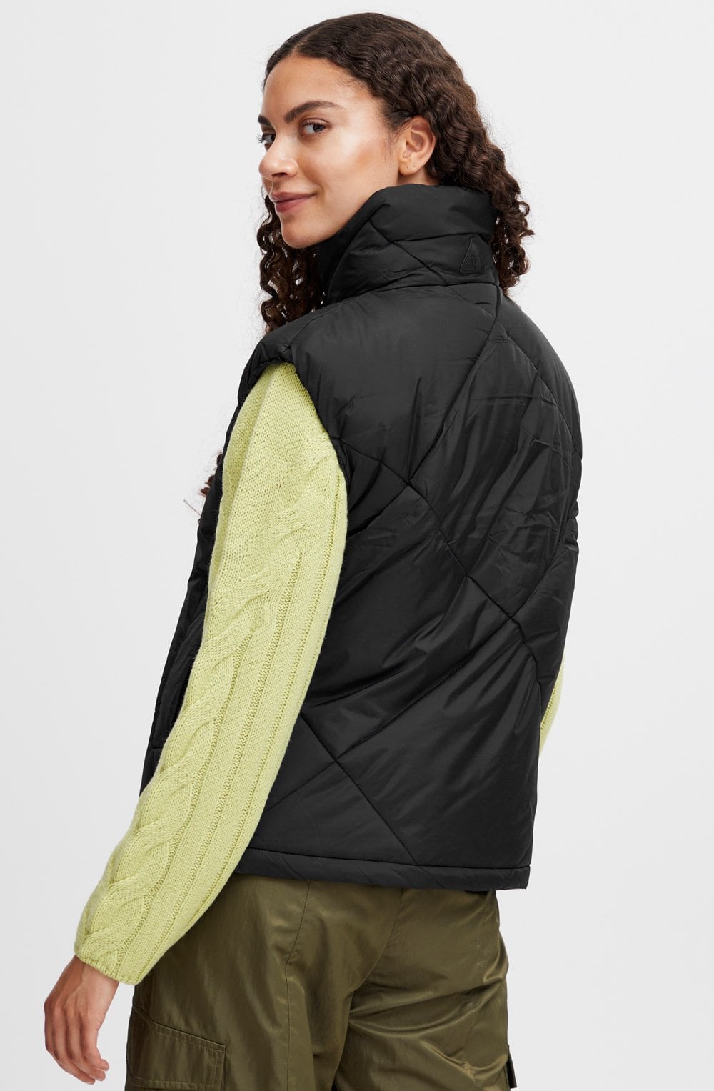 Bomina Black Puffer Waistcoat