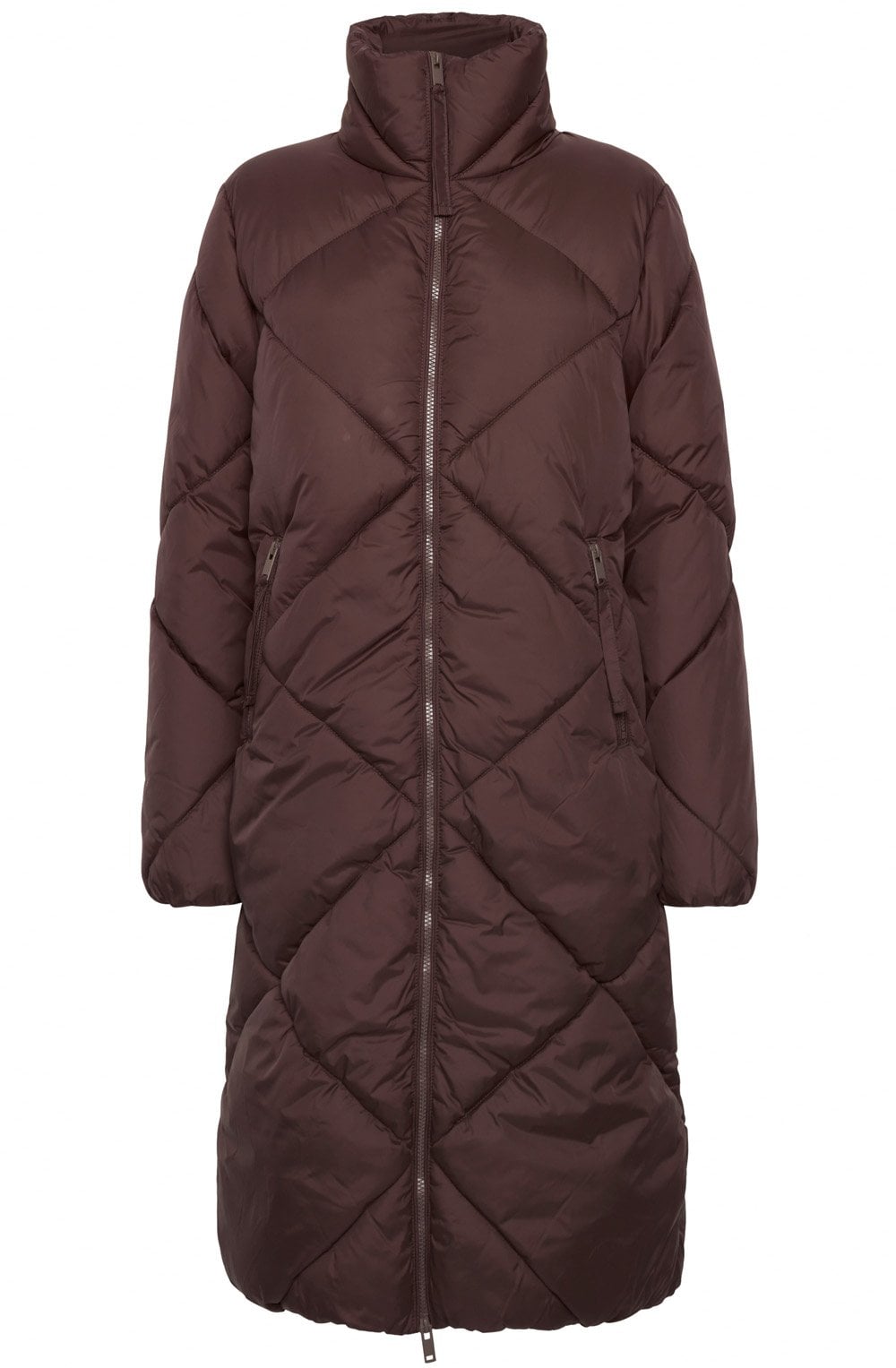Bomina Chicory Coffee Full Length Puffer Coat