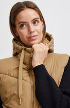 Bomina Tiger's Eye Below Knee Length Puffer Waistcoat