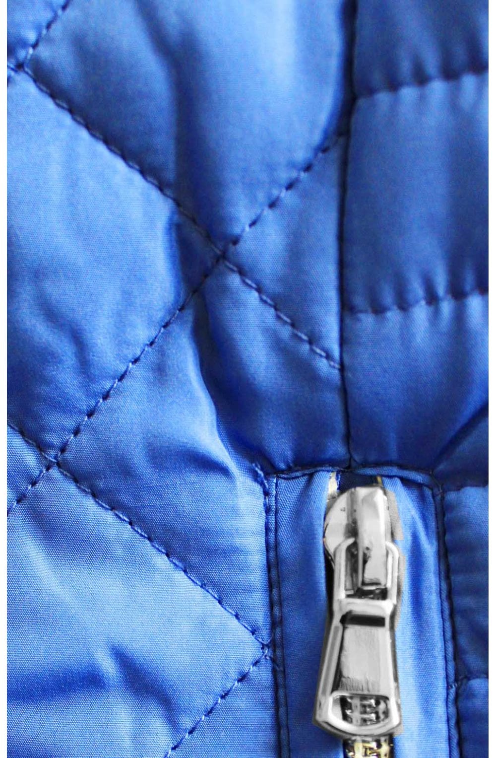 Bright blue quilted jacket