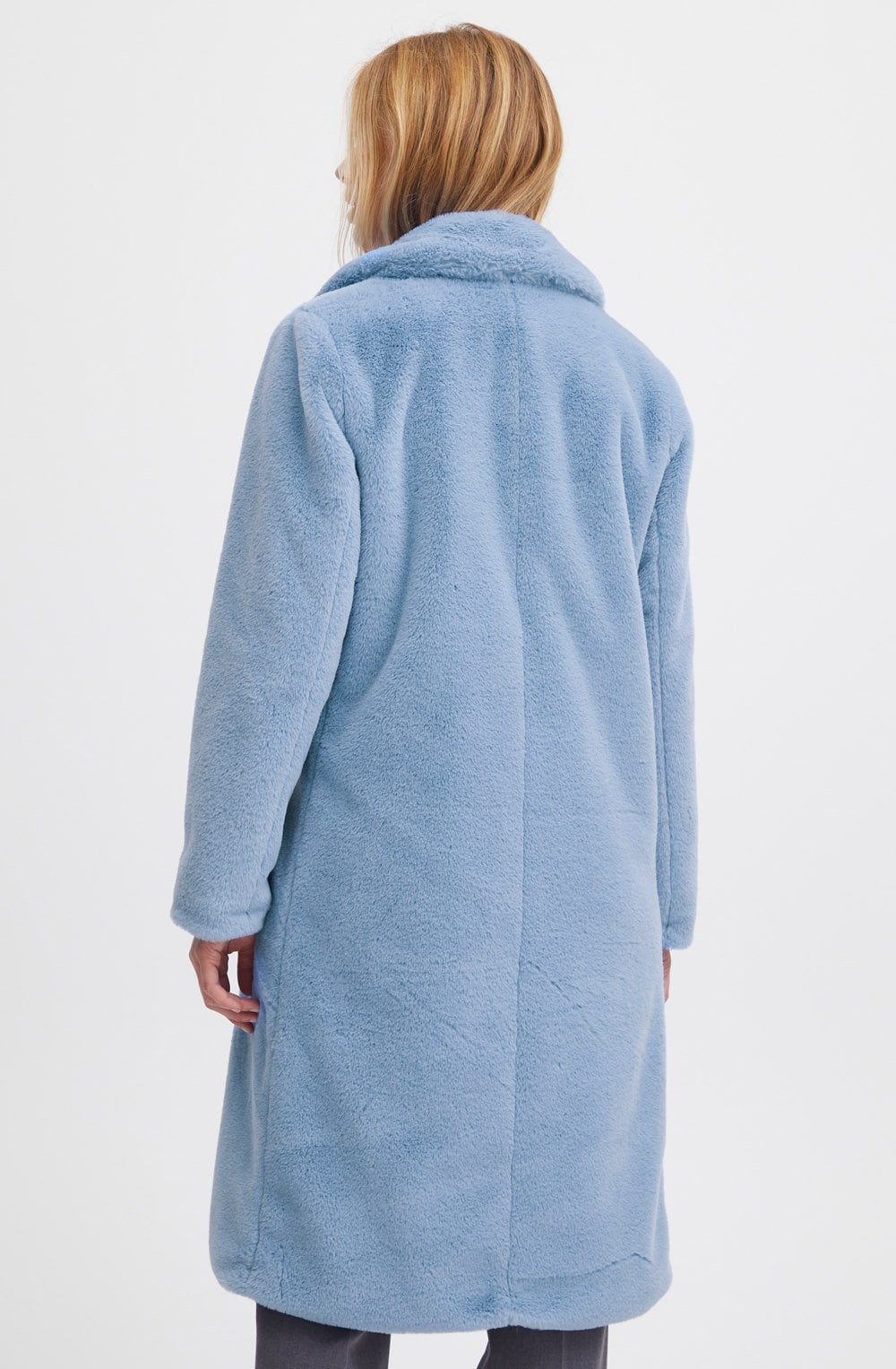 Calino Provence Blue Faux Fur Coat