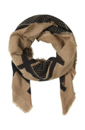 Camel & Black Pattern Scarf