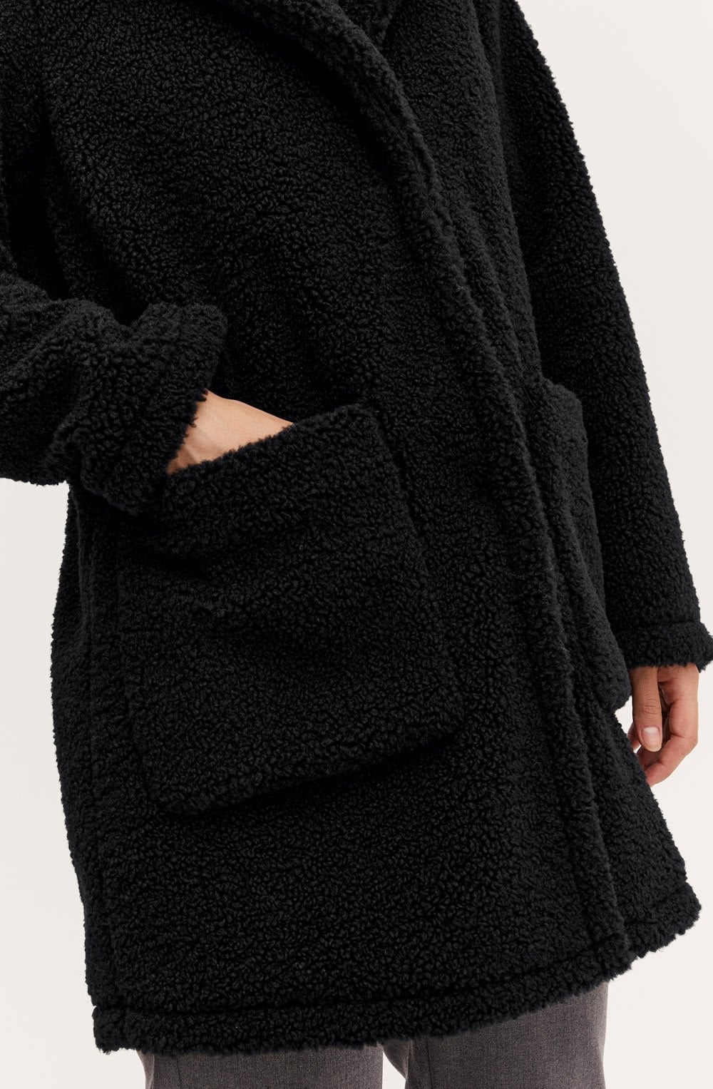 Canto Black Teddy Coat