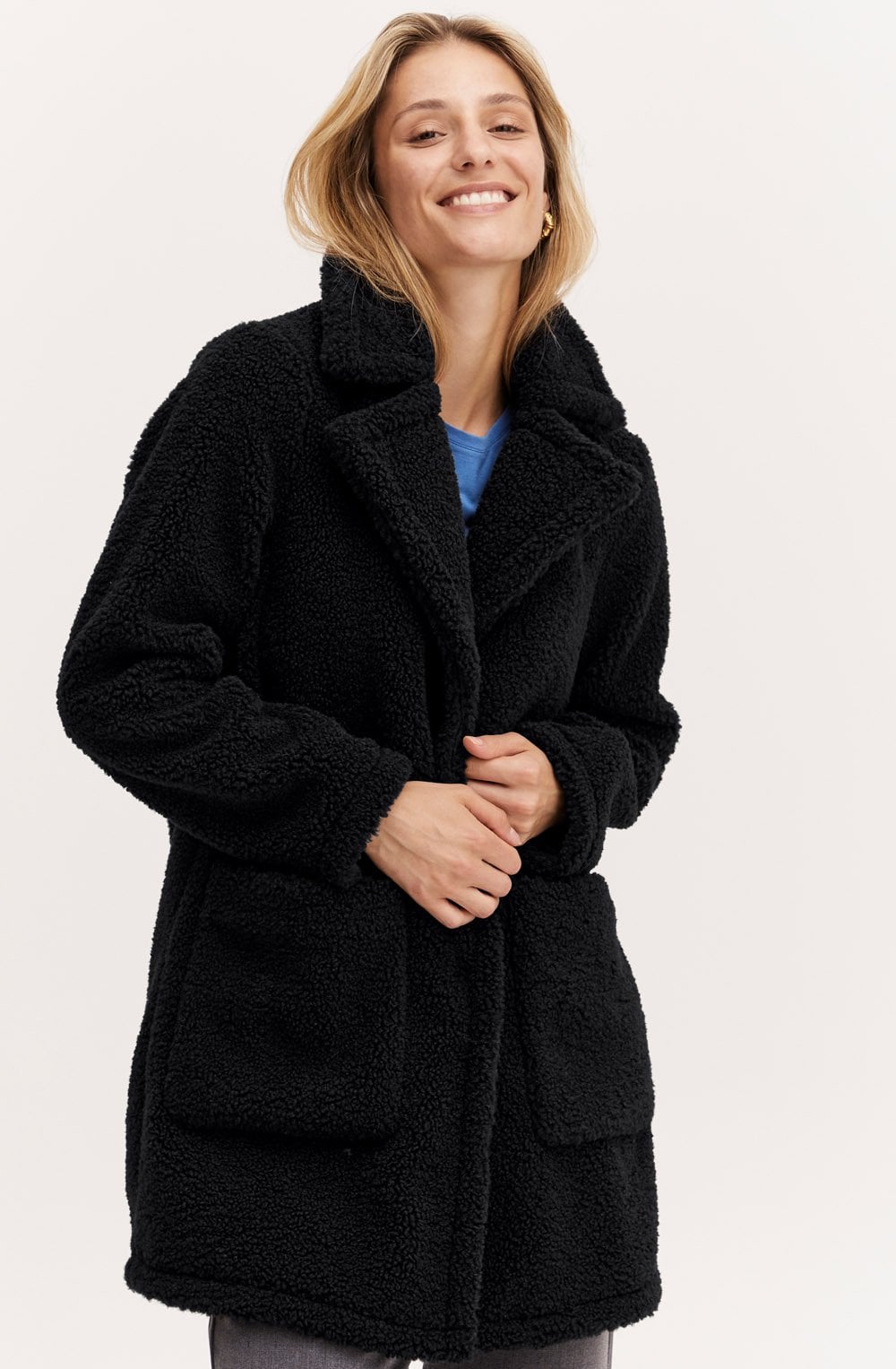 Canto Black Teddy Coat