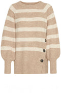 Cement Melange Button Detail Omea Jumper