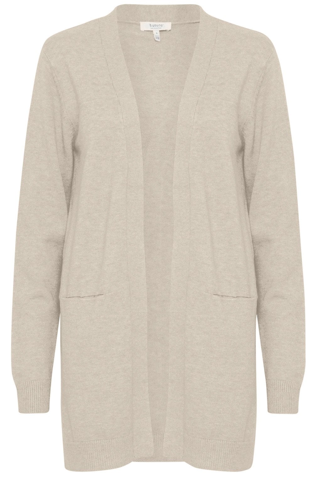 Cement Melange Nonina Open Front Cardigan
