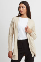 Cement Melange Nonina Open Front Cardigan