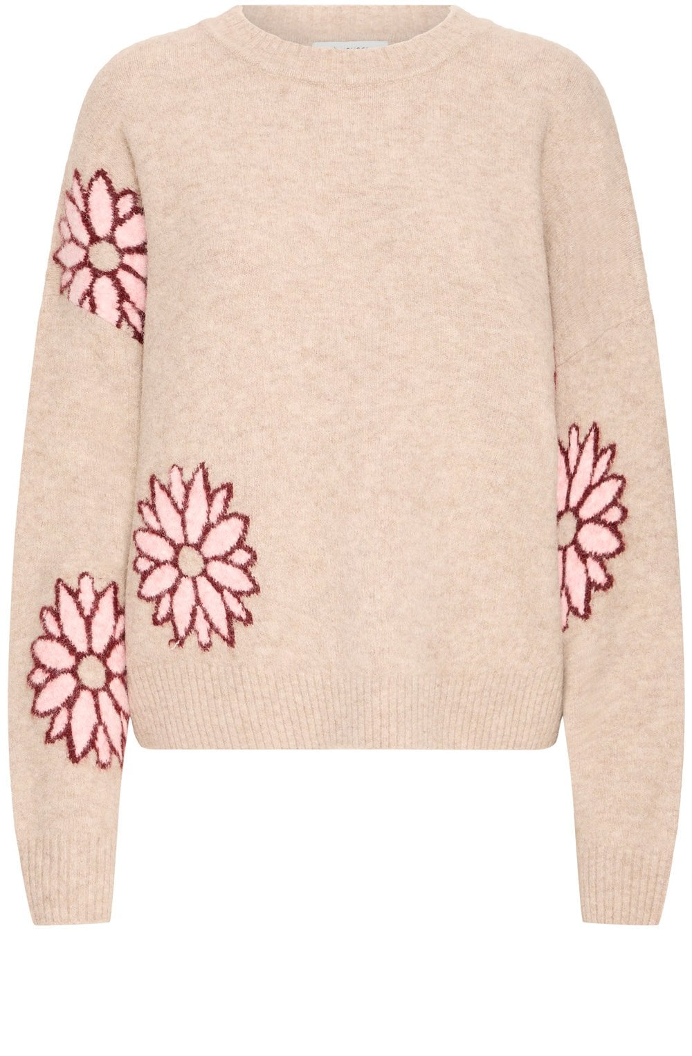 Cement Mix Flower Print Jumper