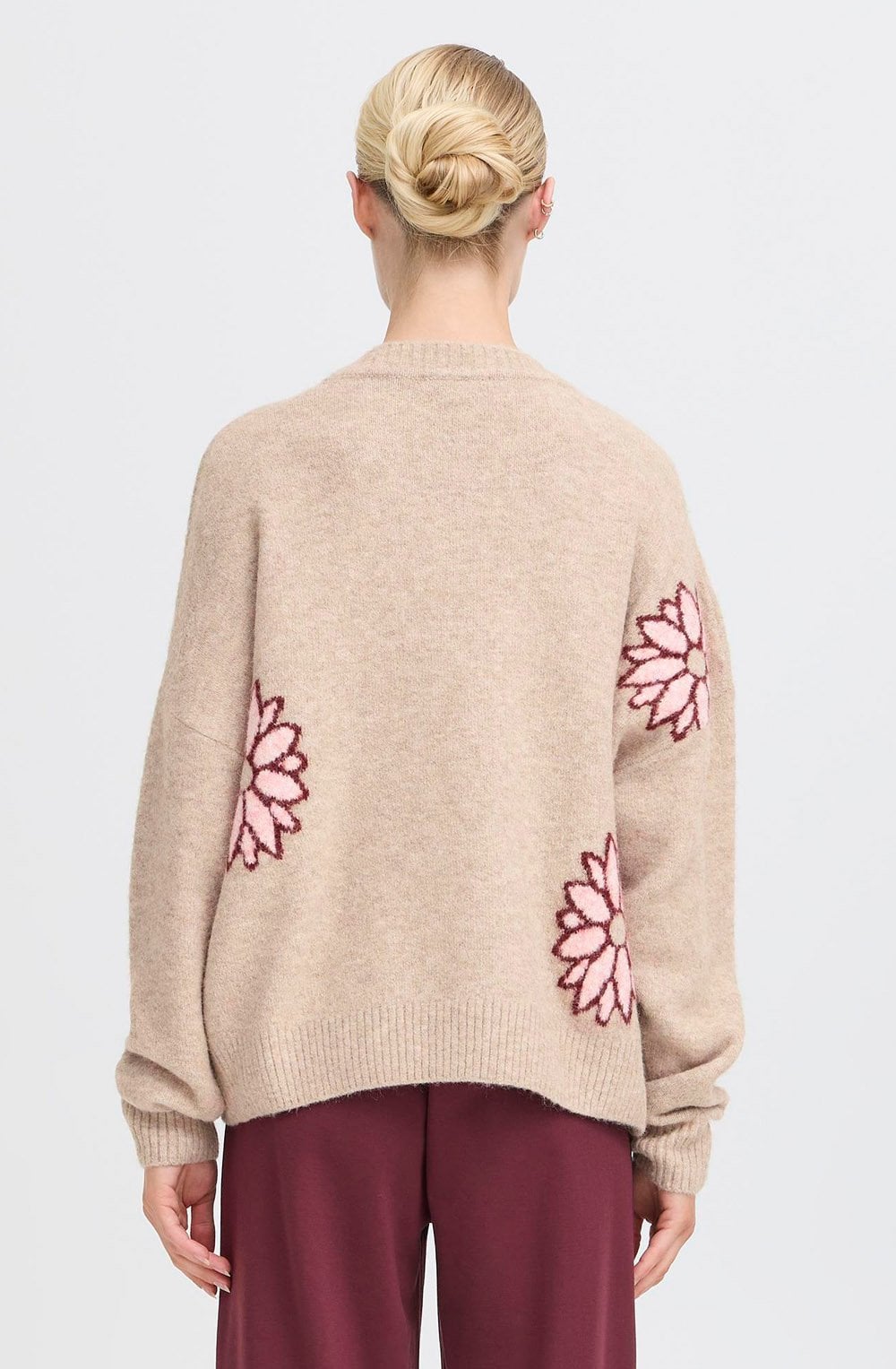 Cement Mix Flower Print Jumper