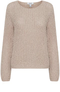 Cement Ribbon Knit Top