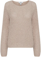 Cement Ribbon Knit Top