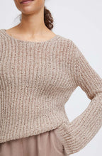 Cement Ribbon Knit Top
