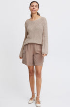 Cement Ribbon Knit Top