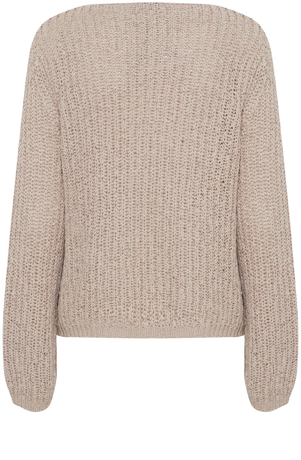 Cement Ribbon Knit Top