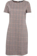 Check Print Fitted Dress