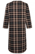 Check Print Fitted Dress