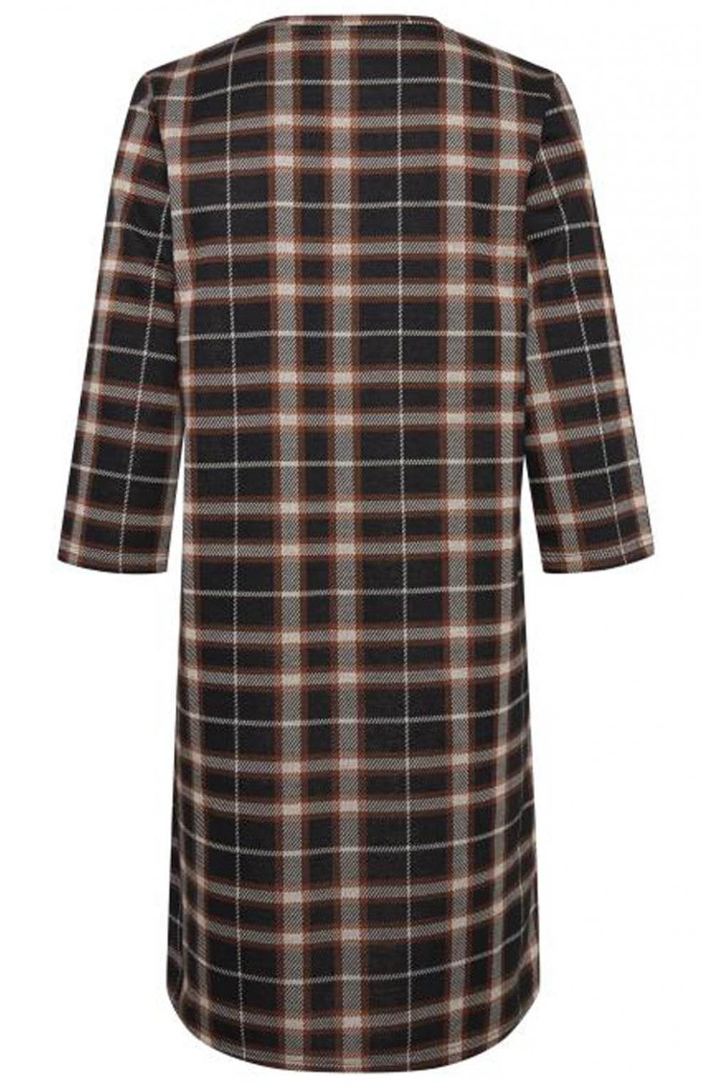 Check Print Fitted Dress