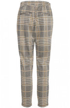 Check Print Slim Leg Trousers