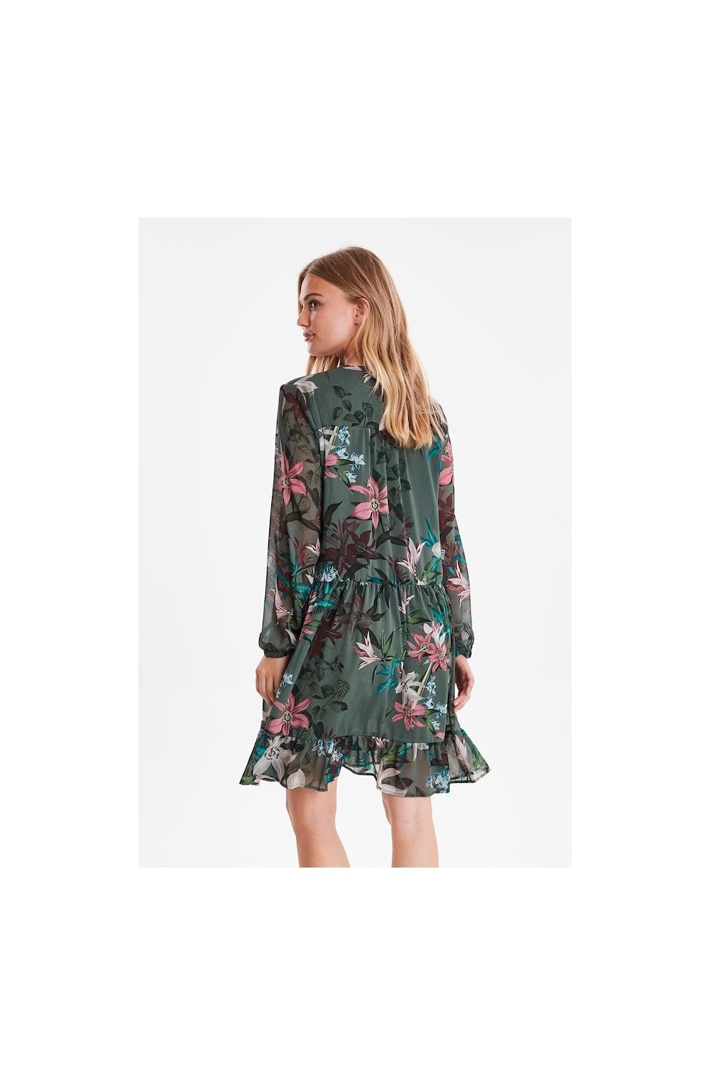 Chiffon Floral Swing Dress