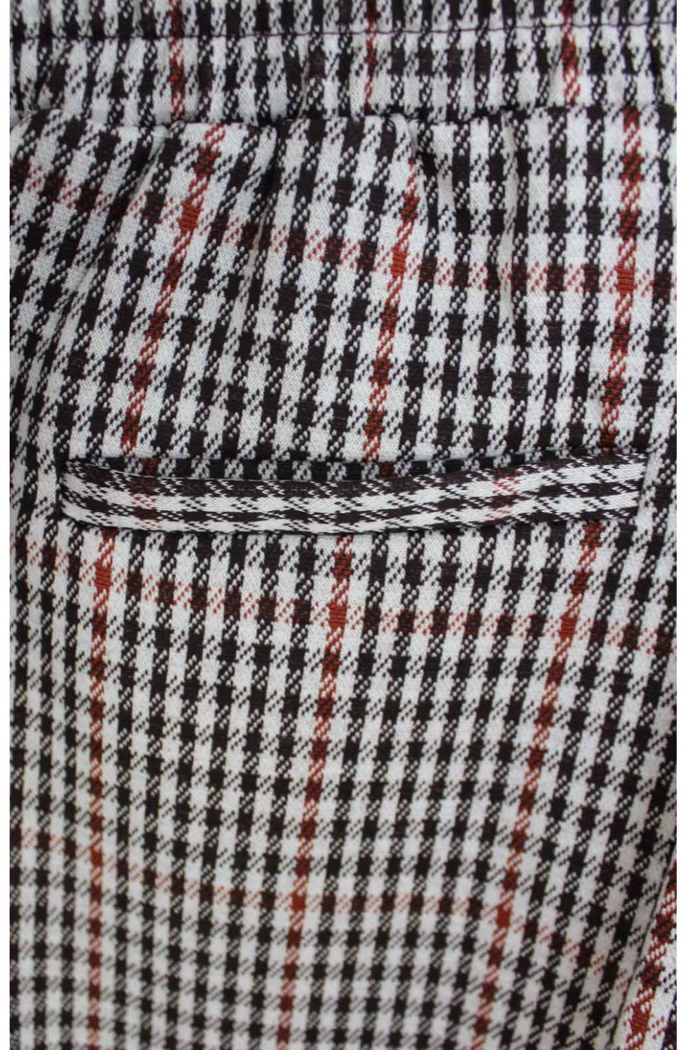 Chocolate Check Print Trousers