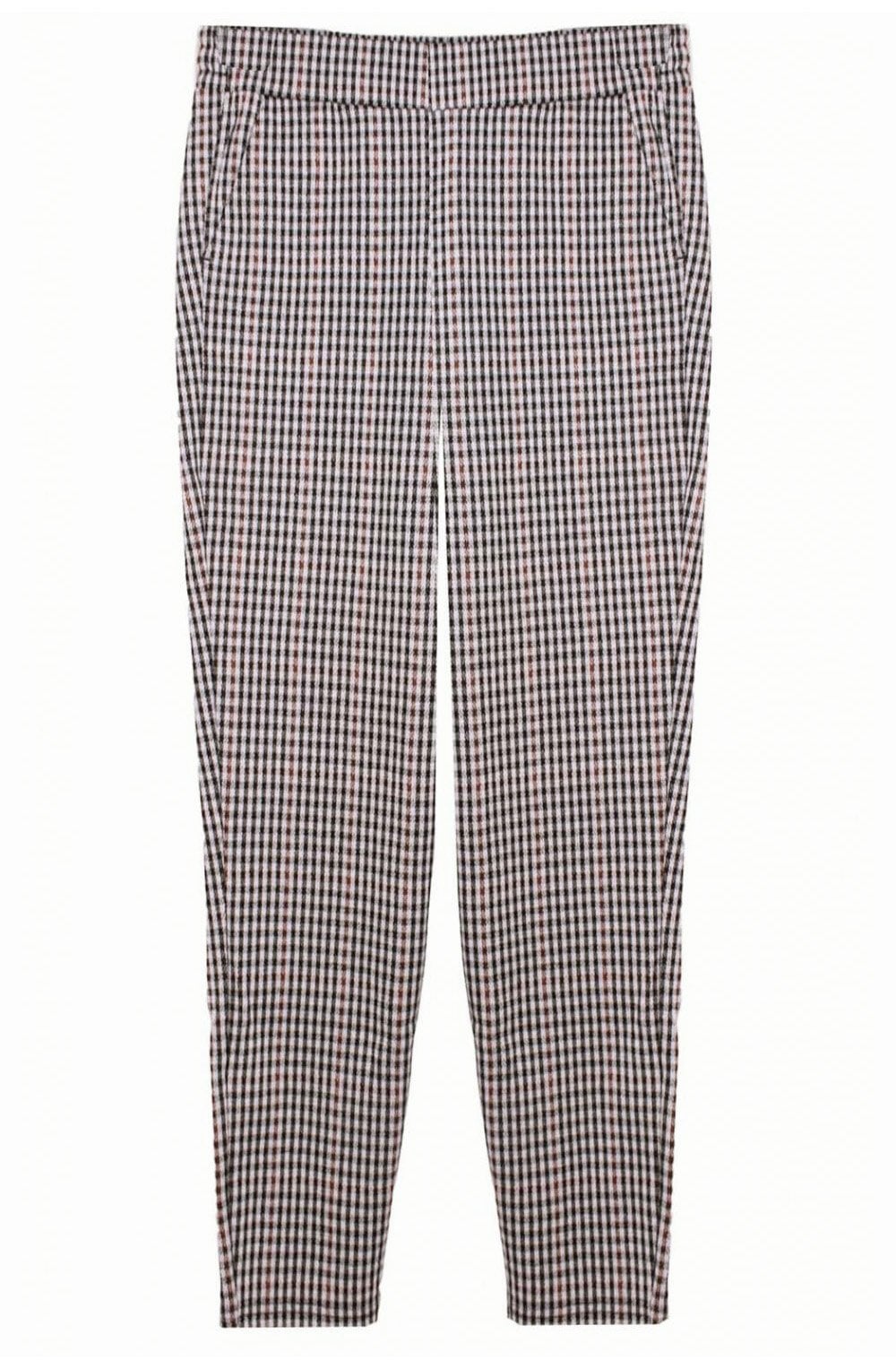 Chocolate Check Print Trousers