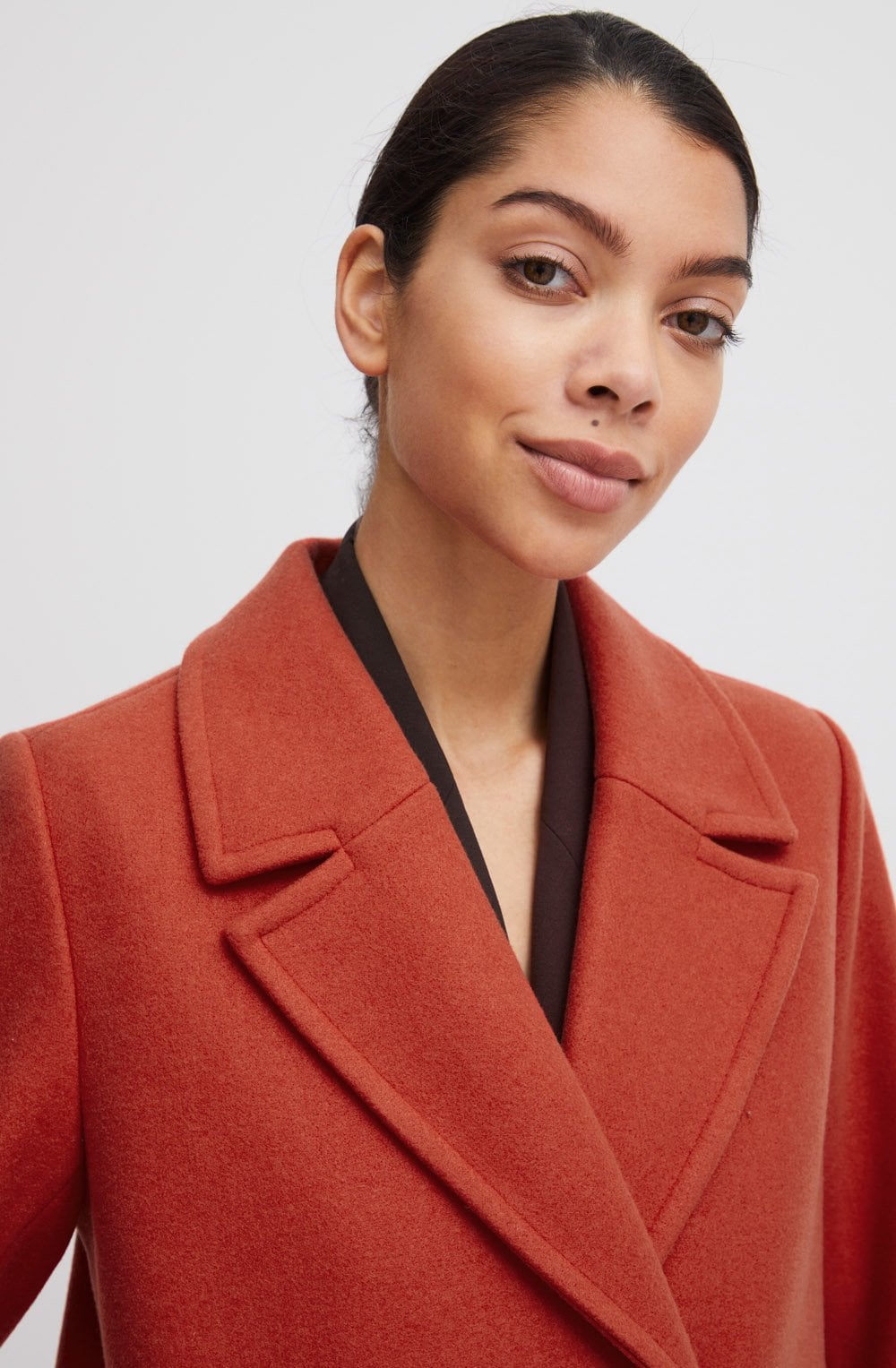 Cilia Aurora Red Double Button Coat