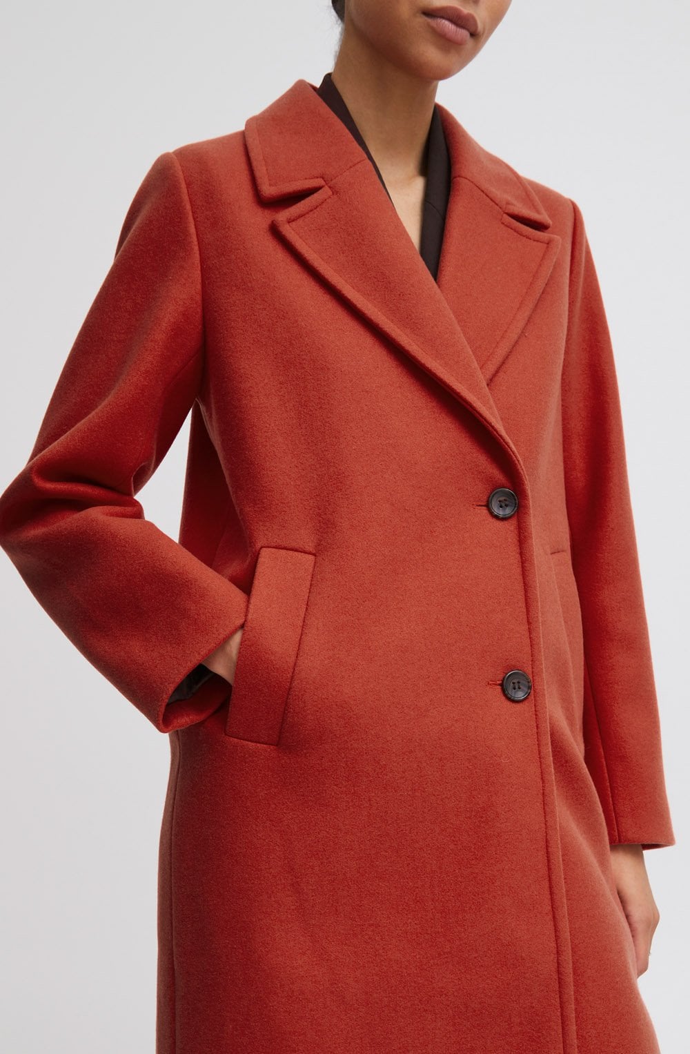 Cilia Aurora Red Double Button Coat