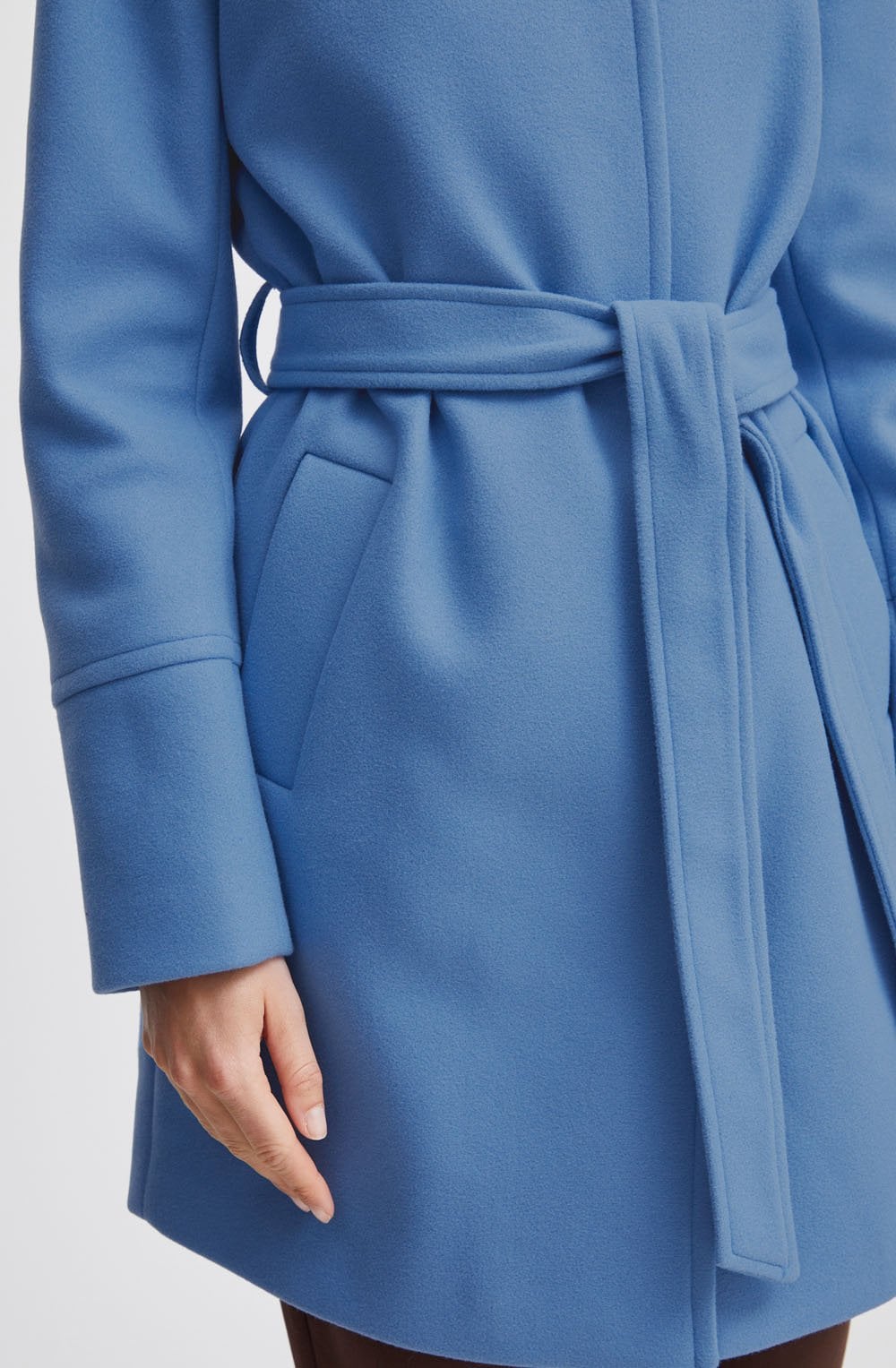 Cilia Provence Blue Belted Coat