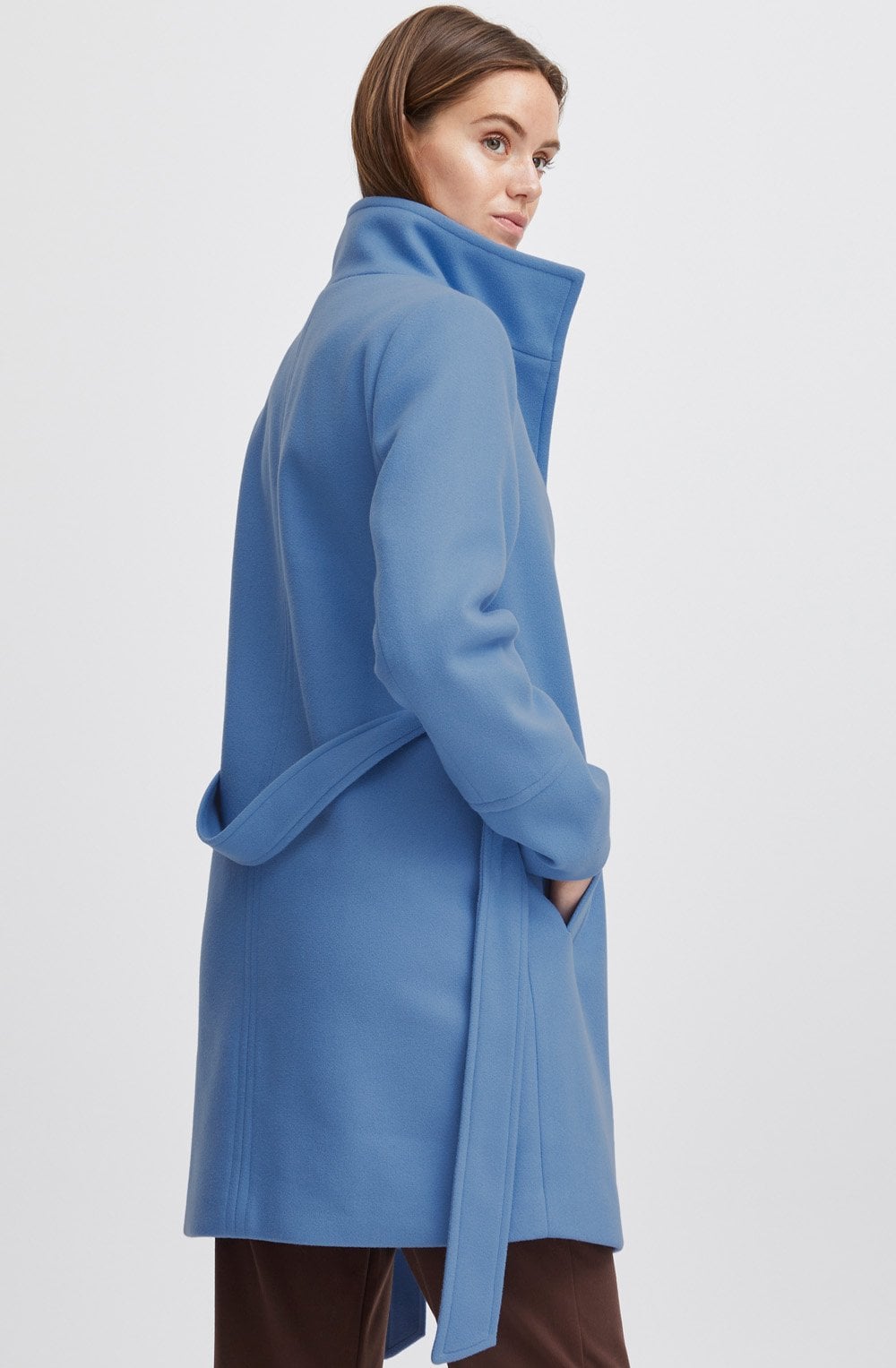 Cilia Provence Blue Belted Coat