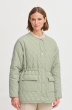 Collarless Quilted Jacket