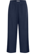 Copenhagen Night Linen Mix Cropped Trousers
