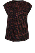 Copper Spot Print Blouse