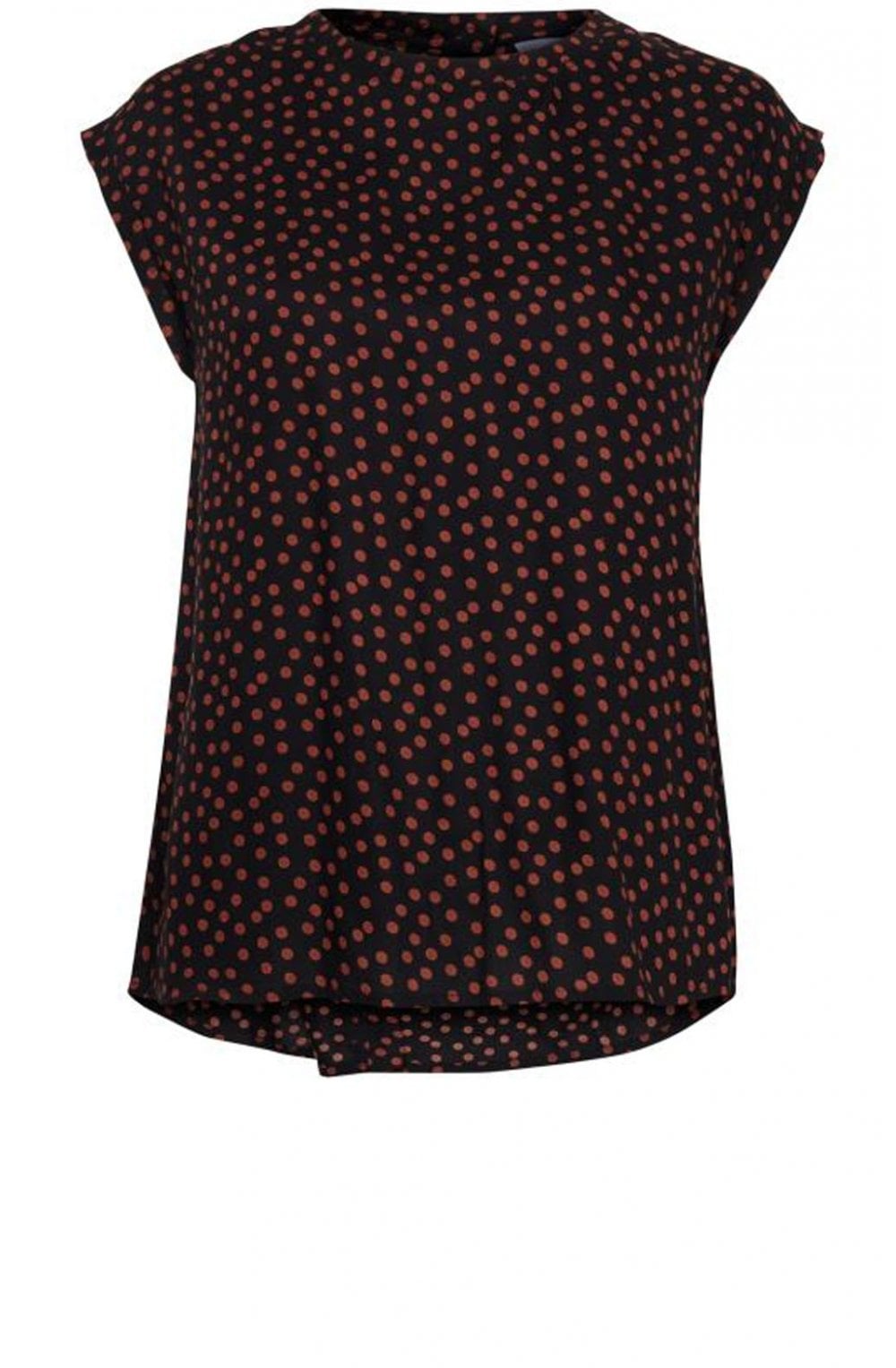 Copper Spot Print Blouse
