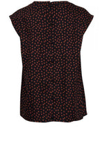 Copper Spot Print Blouse