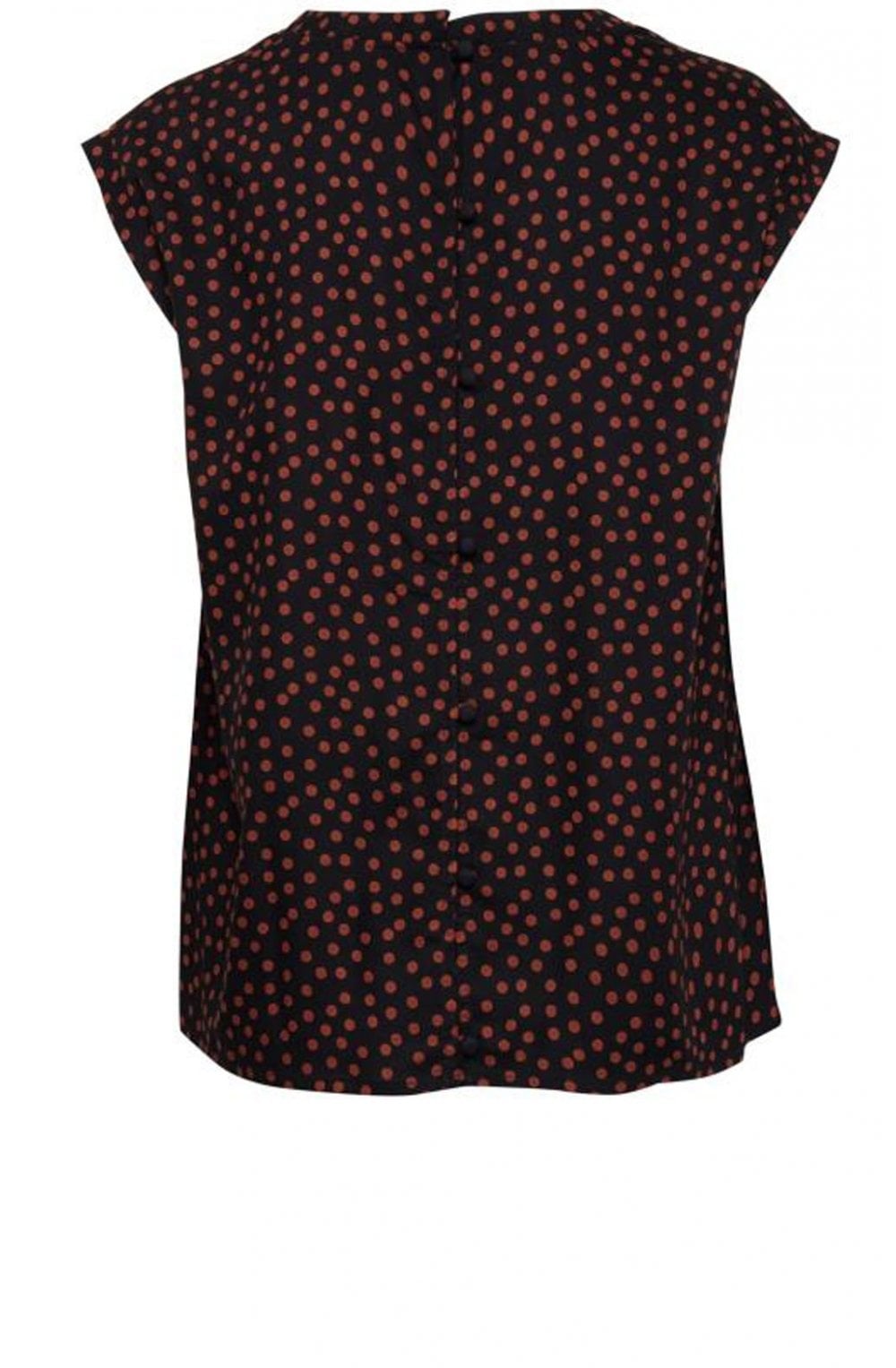 Copper Spot Print Blouse