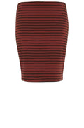 Copper Striped Jersey Skirt