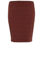 Copper Striped Jersey Skirt