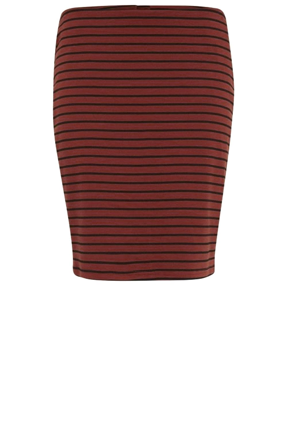 Copper Striped Jersey Skirt