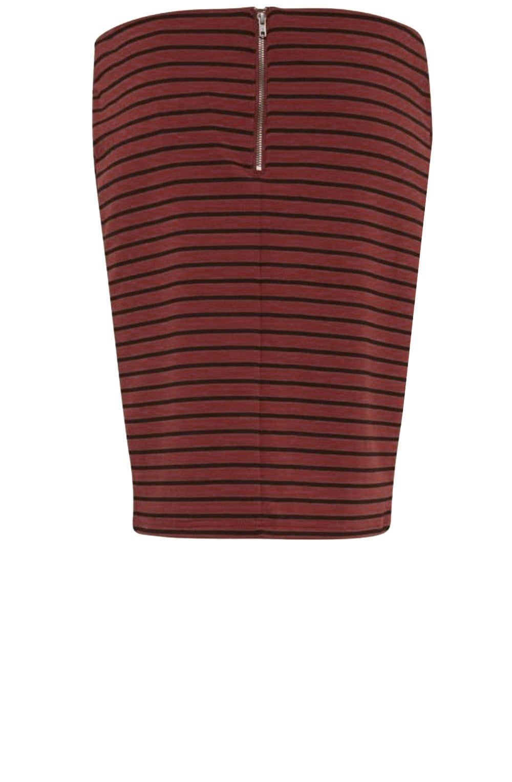 Copper Striped Jersey Skirt