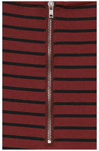 Copper Striped Jersey Skirt
