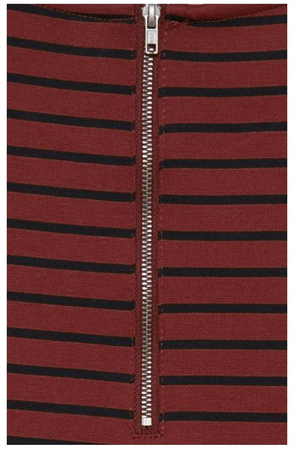 Copper Striped Jersey Skirt